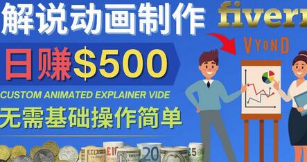 制作解说类动画视频(Animated Explainer)日赚500美元以上-0基础可操作