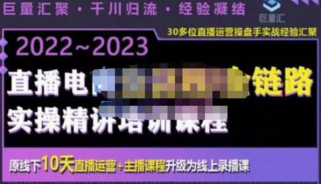 　巨量汇·电商直播全流程+全链路运营实操+主播提升培训精讲系统课，价值980元