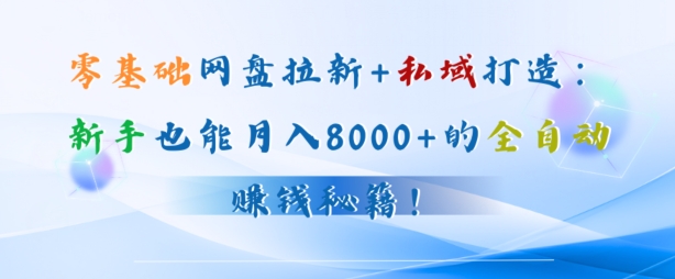 零基础网盘拉新+私域引流:新手也能月入50000+的全自动赚钱秘籍!-蜗牛学社