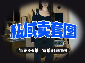 私域卖套图每天3-5单,每单利润99-蜗牛学社