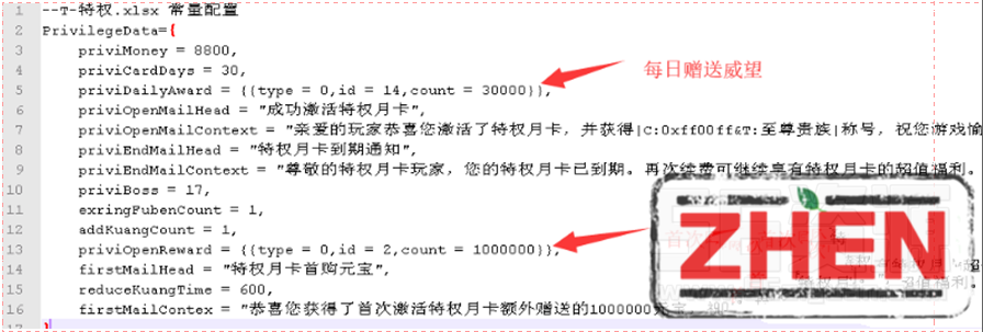雷霆修改月卡至尊月卡后端+前端完整修改教程 包括前端文字的显示