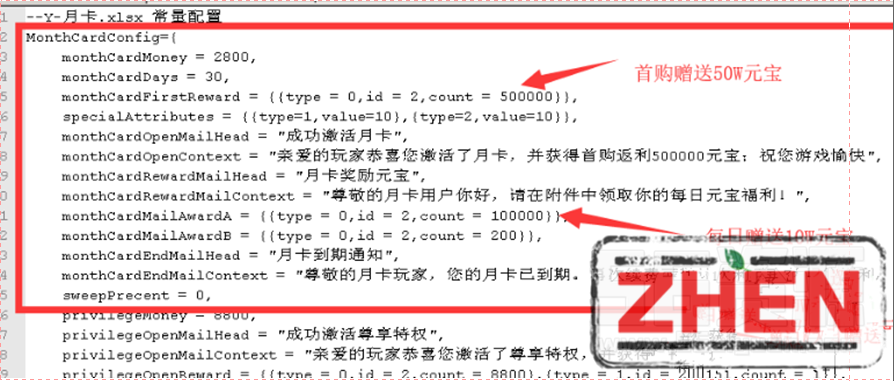 雷霆修改月卡至尊月卡后端+前端完整修改教程 包括前端文字的显示