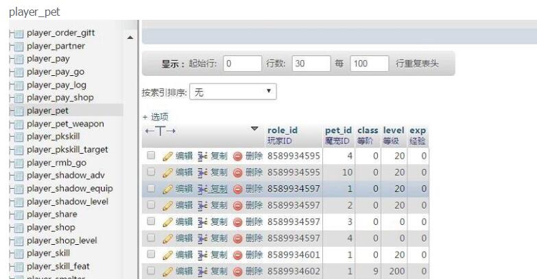 百战沙城H5 数据库加魔宠