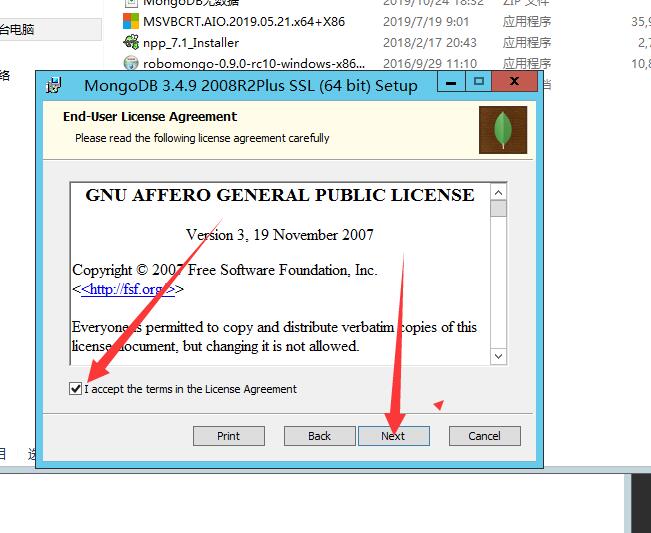 mongodb-win32-x86_64-2008plus-ssl-3.4.9-signed 安装教程