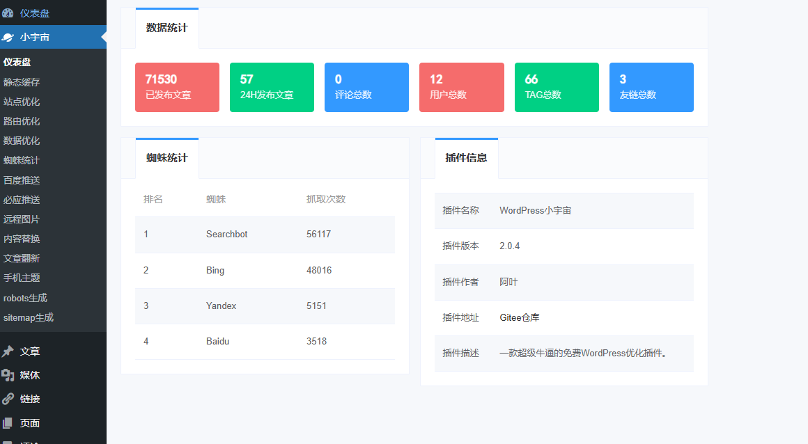 WordPress小宇宙 WordPress优化插件-蜗牛学社