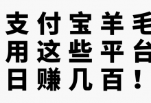 薅支付宝羊毛,利用这些平台操作日赚几百!【视频教程】-蜗牛学社