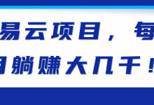 网易云项目,每个月躺赚大几千!【视频教程】-蜗牛学社