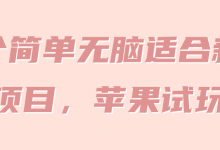 一个简单无脑适合新人的项目,苹果试玩!【视频教程】-蜗牛学社