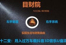 《目财36变》第十二变:月入过万车载抖音3D立体声音乐U盘项目-蜗牛学社
