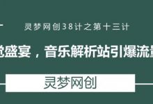 灵梦网创38计之第十三计:打造听觉盛宴,音乐解析站引爆流量必选项-蜗牛学社