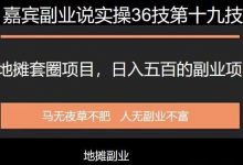 嘉宾副业说实操36技第十九技:套圈摆地摊套圈项目,日入五百的副业项目-蜗牛学社
