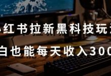 黑科技玩法之:小红书拉新,小白也能日入300元【操作视频教程+黑科技工具】-蜗牛学社