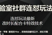 梅花实验室社群连怼玩法第七期，连怼玩法最新，改时长配合卡特效技术-蜗牛学社