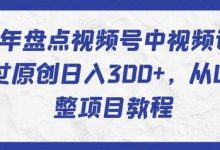2024年盘点视频号中视频运营,快速过原创日入300+,从0到1完整项目教程-蜗牛学社