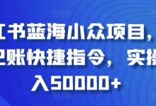 小红书蓝海小众项目,自动记账快捷指令,实操月入50000+-蜗牛学社
