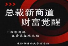总裁新商道(美业老板必修课),通俗易懂的美容院总结,解决美容院各种疑难杂症-蜗牛学社