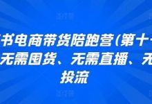 小红书电商带货陪跑营(第十一期),无需囤货、无需直播、无需投流-蜗牛学社