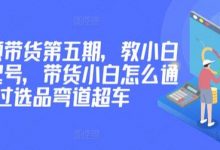 价值2980短视频带货第五期，教小白如何起号，带货小白怎么通过选品弯道超车-蜗牛学社