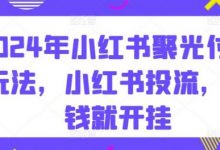 2024年小红书聚光付费玩法,小红书投流,充钱就开挂-蜗牛学社
