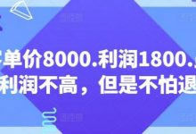 客单价8000.利润1800.虽然利润不高,但是不怕退货【付费文章】-蜗牛学社
