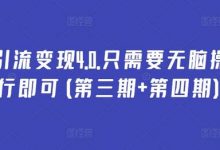 万能引流变现4.0.只需要无脑操作执行即可(第三期+第四期)-蜗牛学社