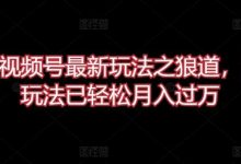 微信视频号最新玩法之狼道,目前玩法已轻松月入过万-蜗牛学社