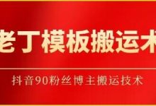 老丁模板搬运术:抖音90万粉丝博主搬运技术-蜗牛学社