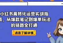 小红书高转化运营实战指南,从爆款笔记到爆单玩法的链路全打通-蜗牛学社
