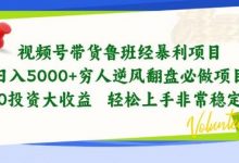 视频号带货鲁班经暴利项目,穷人逆风翻盘必做项目,0投资大收益轻松上手非常稳定-蜗牛学社