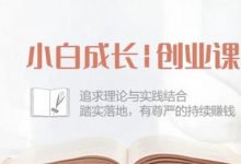 小白成长创业课:追求理论与实践结合,踏实落地,有尊严的持续赚钱-42节-蜗牛学社