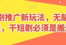 短剧推广新玩法,无脑搬运,干短剧必须是搬运-蜗牛学社