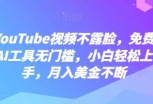 YouTube视频不露脸,免费AI工具无门槛,小白轻松上手,月入美金不断-蜗牛学社