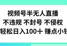 视频号半无人直播,不违规不封号,轻松日入100+-蜗牛学社
