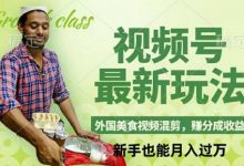视频号新玩法,外国美食视频混剪,撸分成计划收益,视频制作简单,轻松月入过万-蜗牛学社