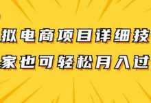 虚拟电商项目详细拆解,兼职全职都可做,每天单账号300+轻轻松松-蜗牛学社