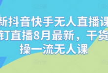 最新抖音快手无人直播课,钉钉直播8月最新,干货实操一流无人课-蜗牛学社