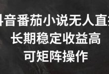 抖音番茄小说无人直播,长期稳定收益高,可矩阵操作-蜗牛学社