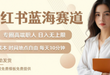 小红书蓝海赛道,圈中高端职场人,月入无上限,可矩阵,内含私域实操教程!-蜗牛学社