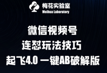 梅花实验窒微信视频号连怼玩法技巧起飞4.0一键AB-蜗牛学社