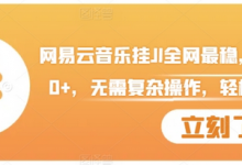 网易云音乐挂JI全网最稳,月入1500+,无需复杂操作,轻松拿收益-蜗牛学社
