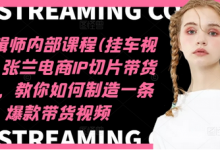 IP剪辑师内部课程(挂车视频)（更新11月），张兰电商IP切片带货培训，教你如何制造一条爆款带货视频-蜗牛学社
