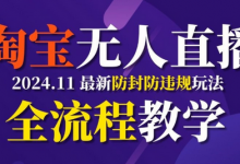 TB无人直播,11月最新防封攻略全流程教学,稳定月入2W+-蜗牛学社