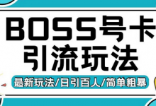 Boss直聘流量卡引流变现玩法，日引200+创业粉-蜗牛学社