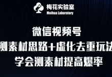 视频号连怼技术-测素材思路和上下虚化去重玩法-梅花实验室社群专享-蜗牛学社