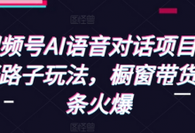 视频号AI语音对话项目,野路子玩法,橱窗带货条条火爆-蜗牛学社