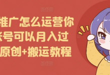 短剧推广怎么运营你的账号可以月入过万,原创+搬运教程-蜗牛学社