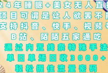 年睡眠+美女无人直播,通过内置线条特殊手法,单场日收3k+,轻松握住流量密码-蜗牛学社