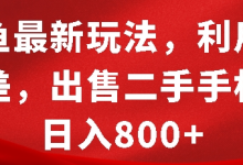闲鱼最新玩法,利用信息差,出售二手手机,日入8张-蜗牛学社