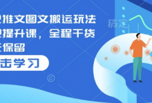 小说推文图文搬运玩法变现提升课,全程干货毫无保留-蜗牛学社