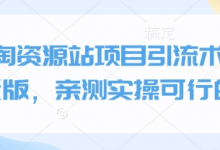 小淘资源站项目引流术终极版,亲测实操可行的-蜗牛学社